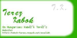 terez kabok business card